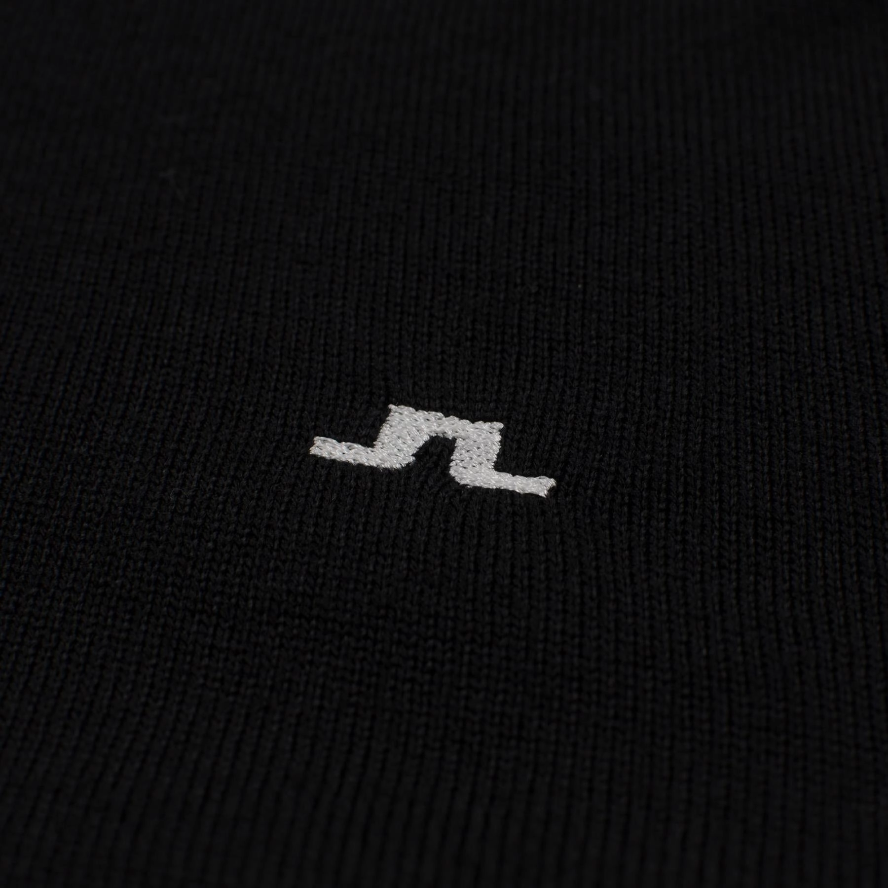 Kian Zipped Golf Sweater Black J.Lindeberg Golfwear for Men