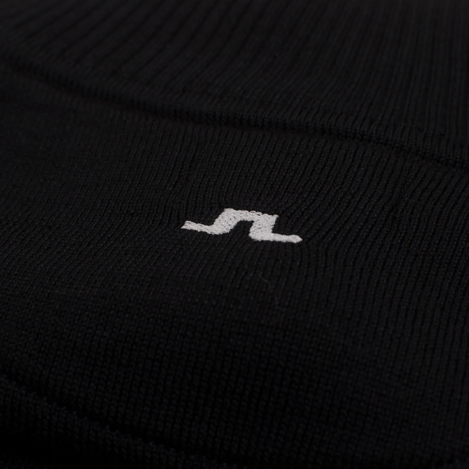 Kian Zipped Golf Sweater Black J.Lindeberg Golfwear for Men
