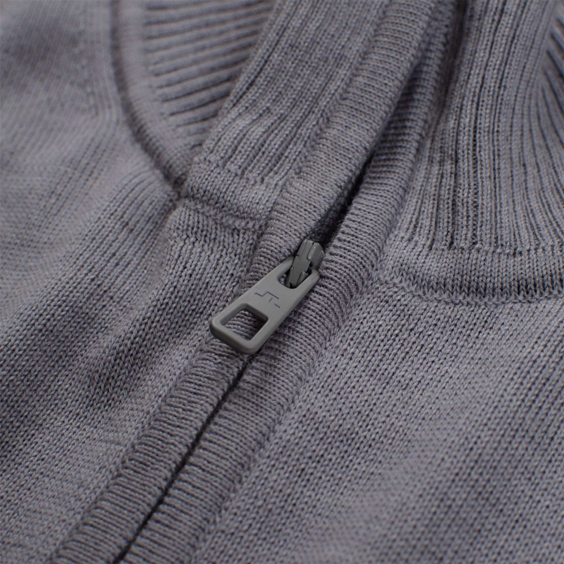 Kian Zipped Golf Sweater Grey Melange J.Lindeberg Golfwear for Men