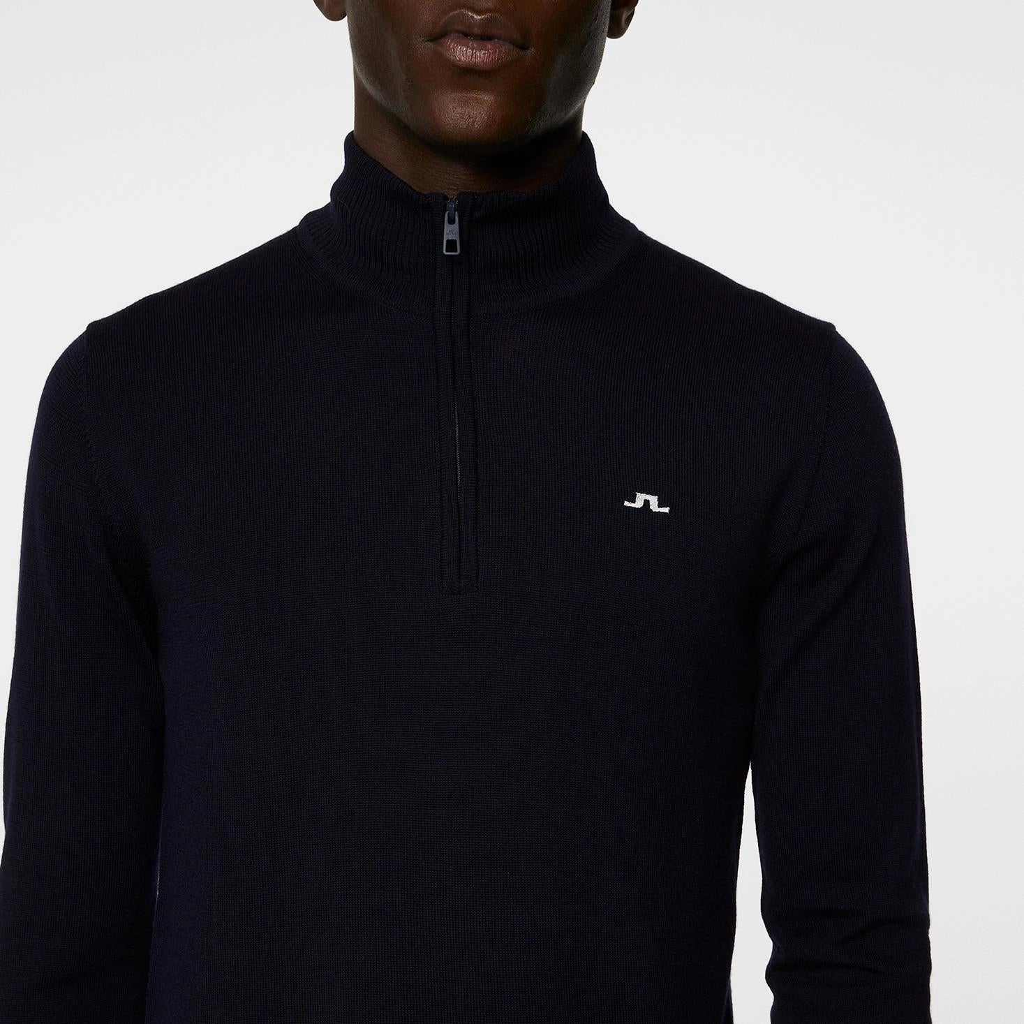 Kian Zipped Golf Sweater JL Navy J.Lindeberg Golfwear for Men