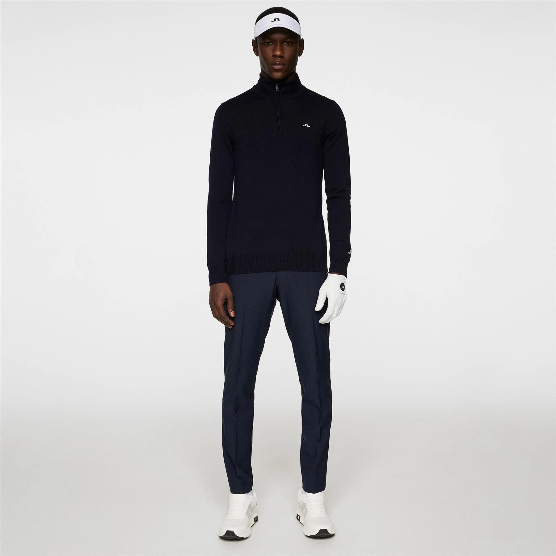 Kian Zipped Golf Sweater JL Navy J.Lindeberg Golfwear for Men