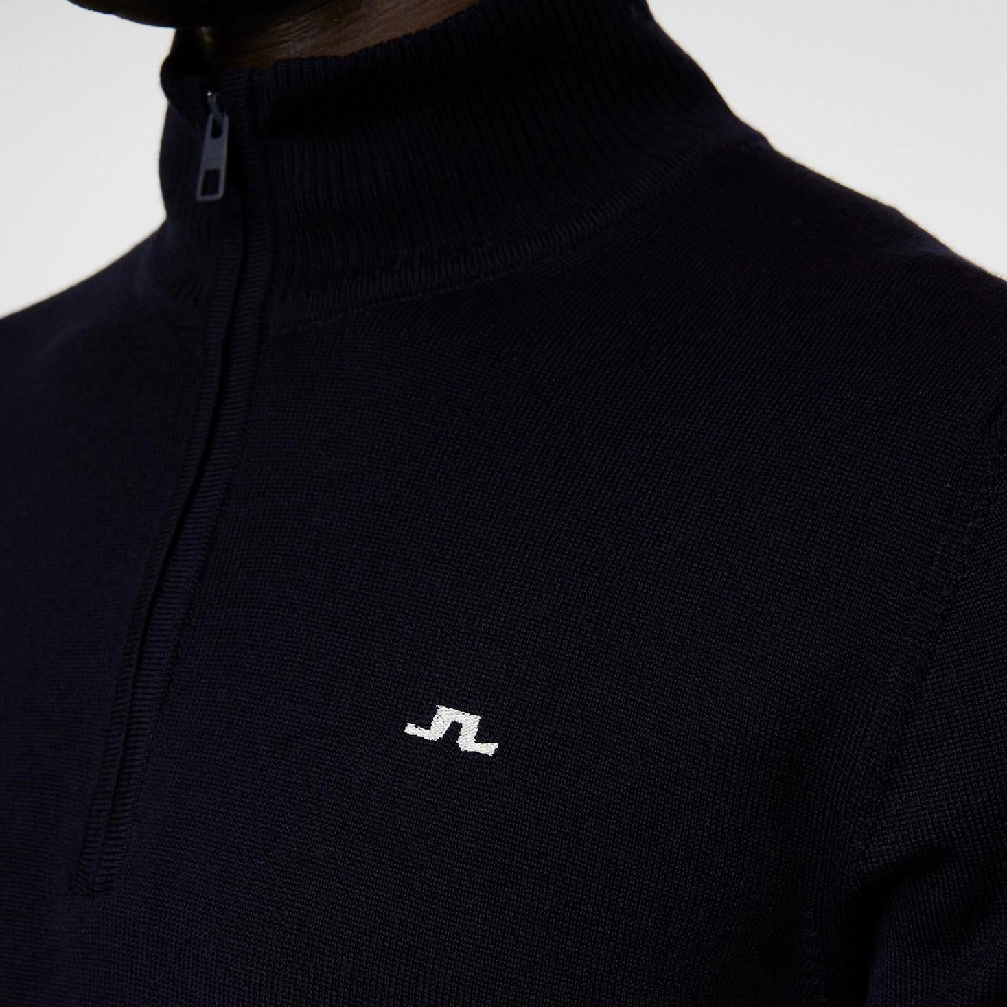 Kian Zipped Golf Sweater JL Navy J.Lindeberg Golfwear for Men