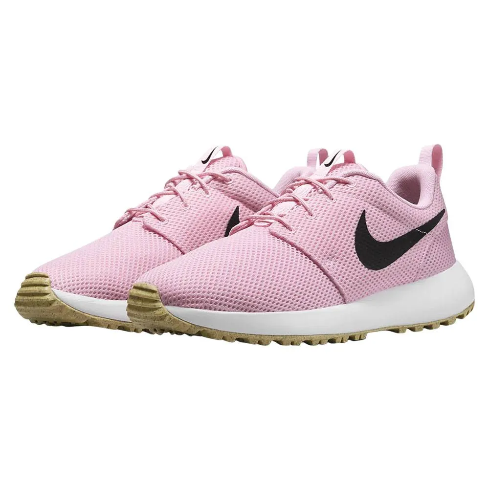 Smooth Finish Shoes Nike Roshe G Next Nature Spikeless Golf Shoes Medium Soft Pink/Black/White - 23 Unisex