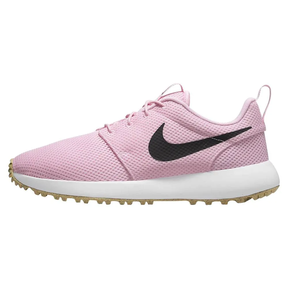 Stylish Sandals Nike Roshe G Next Nature Spikeless Golf Shoes Medium Soft Pink/Black/White - 23 Unisex Rubber Sole Sneakers