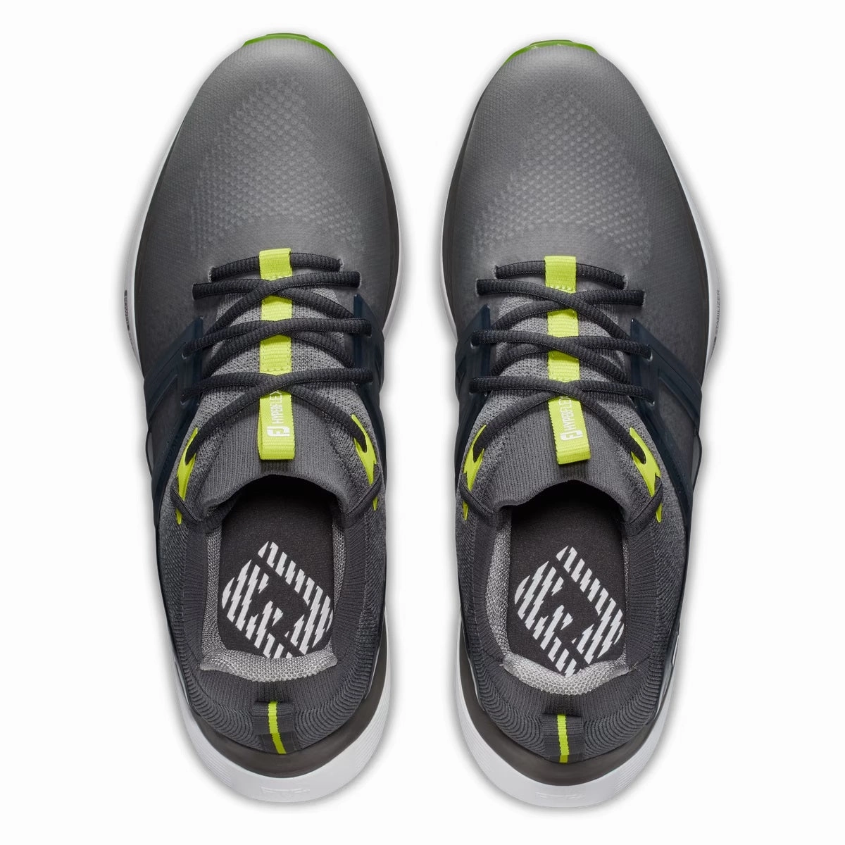 FootJoy HyperFlex Golf Shoes 51044 Grey/Charcoal/Lime (Previous Season Style) Indoor Slip-Ons, Streetwear Sneakers, Active Lifestyle Shoes