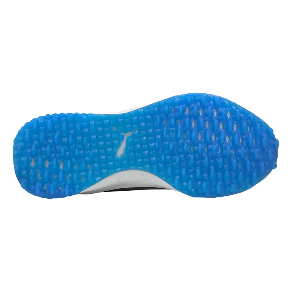 PUMA Grip Fusion Pro 3.0 Spikeless Golf Shoes Quiet Shade/Silver/Ibiza Blue - 21 Men Minimalist Athletic Shoes