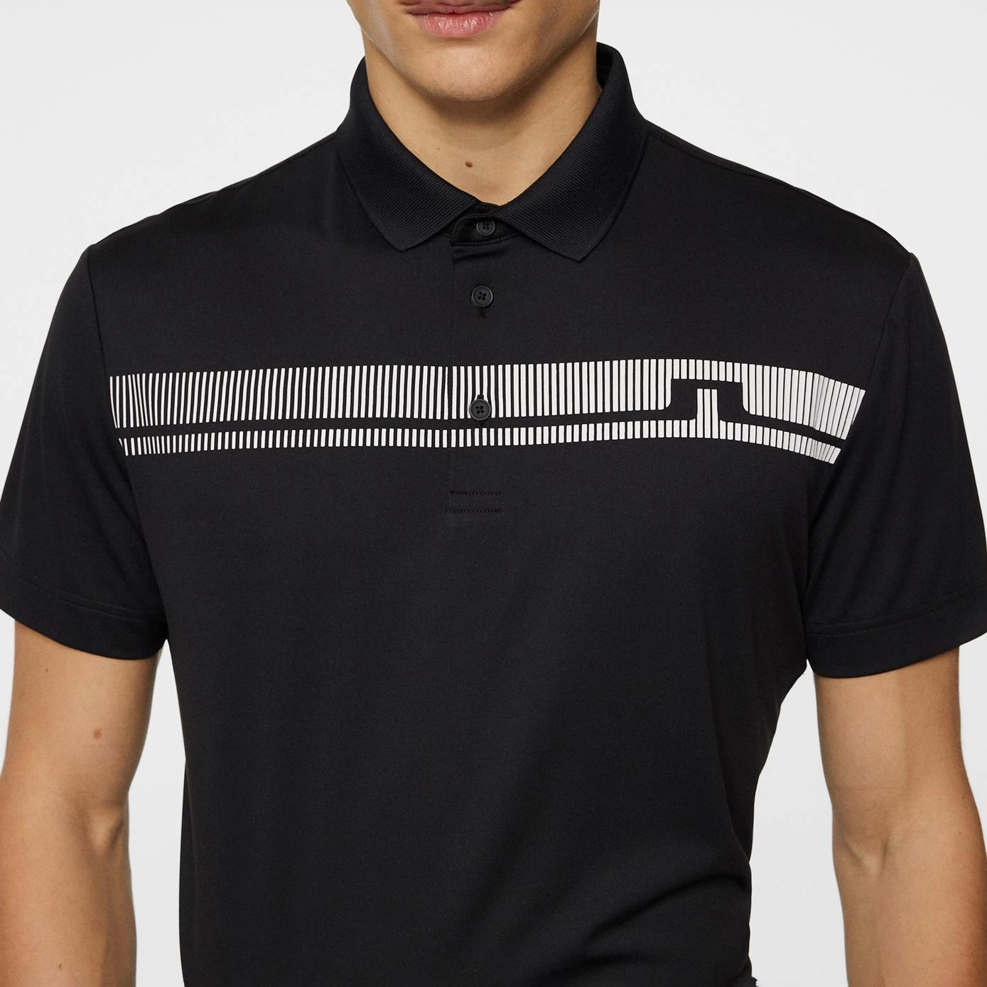 Klas Regular Fit Polo Black J.Lindeberg Golfwear for Men
