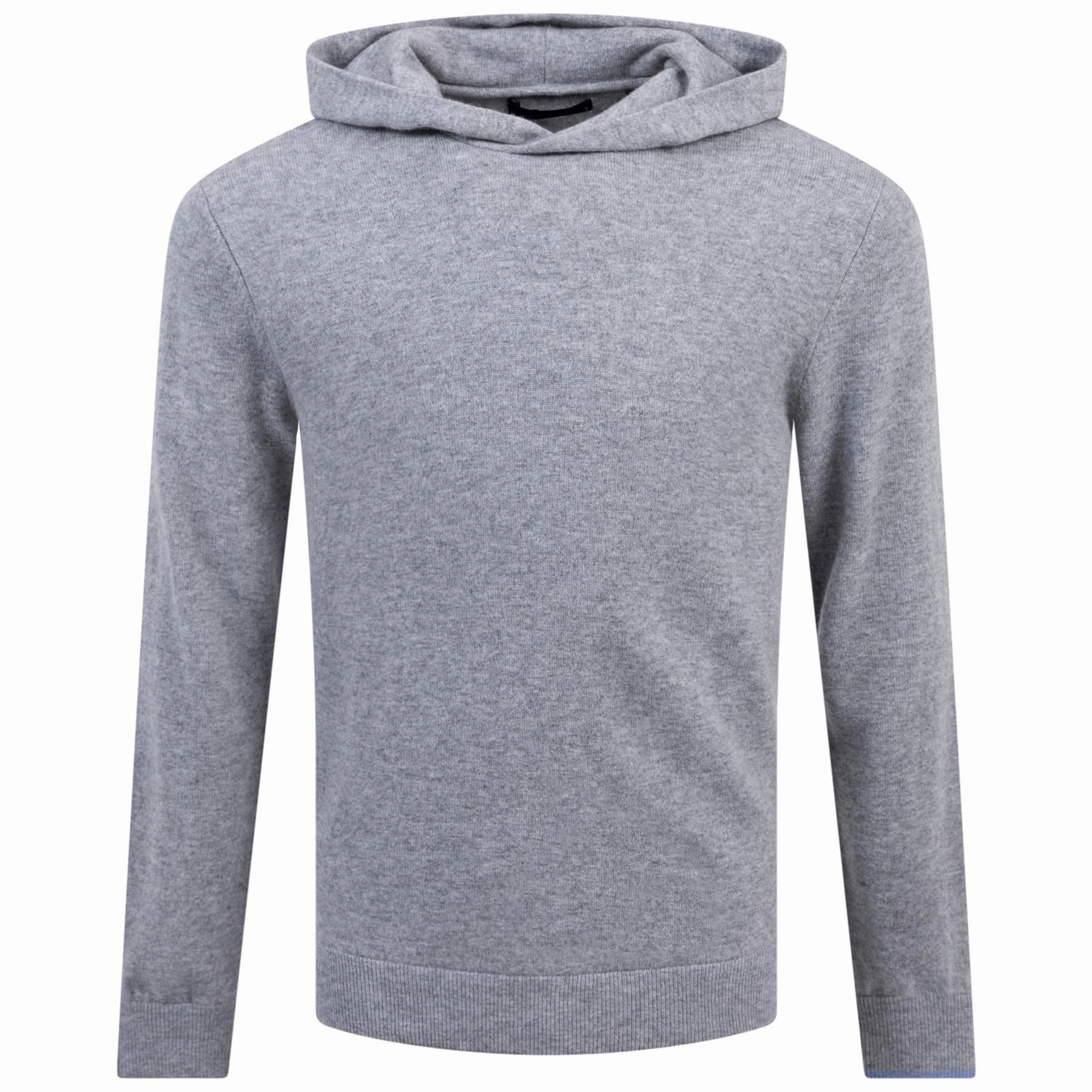 Koko Cashmere Hoodie Light Grey Heather Greyson men's premium golf clothing