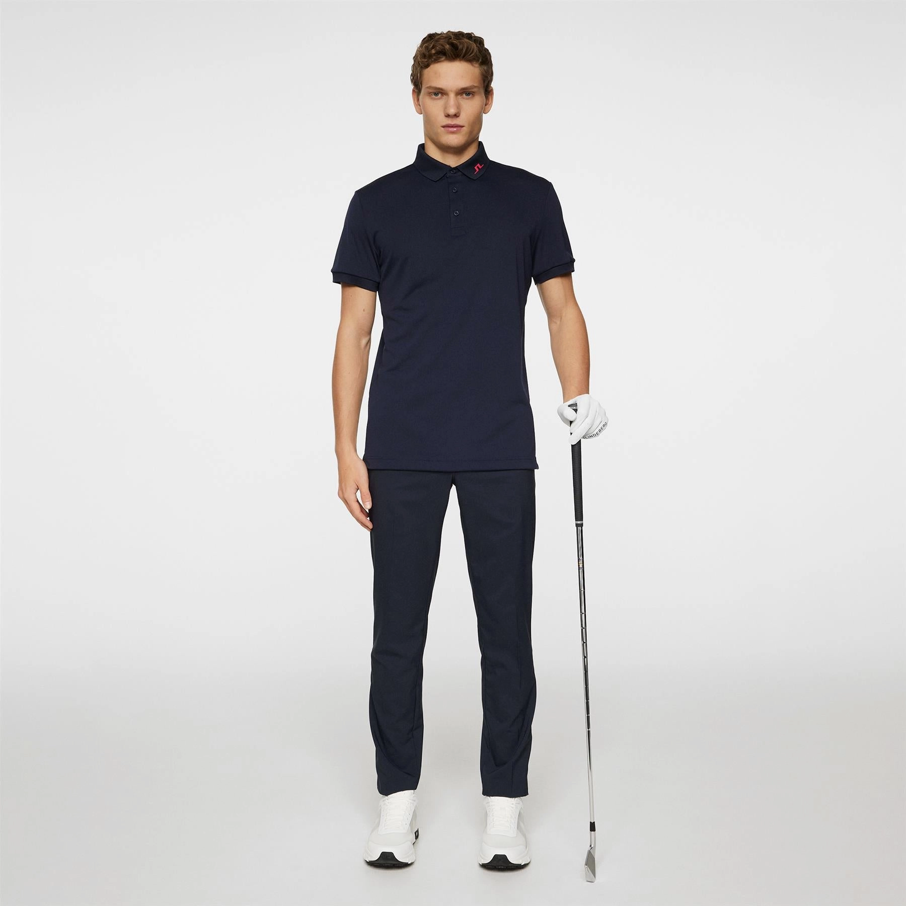 KV Print Regular Fit Polo Tour Geo Navy J.Lindeberg Golfwear for Men