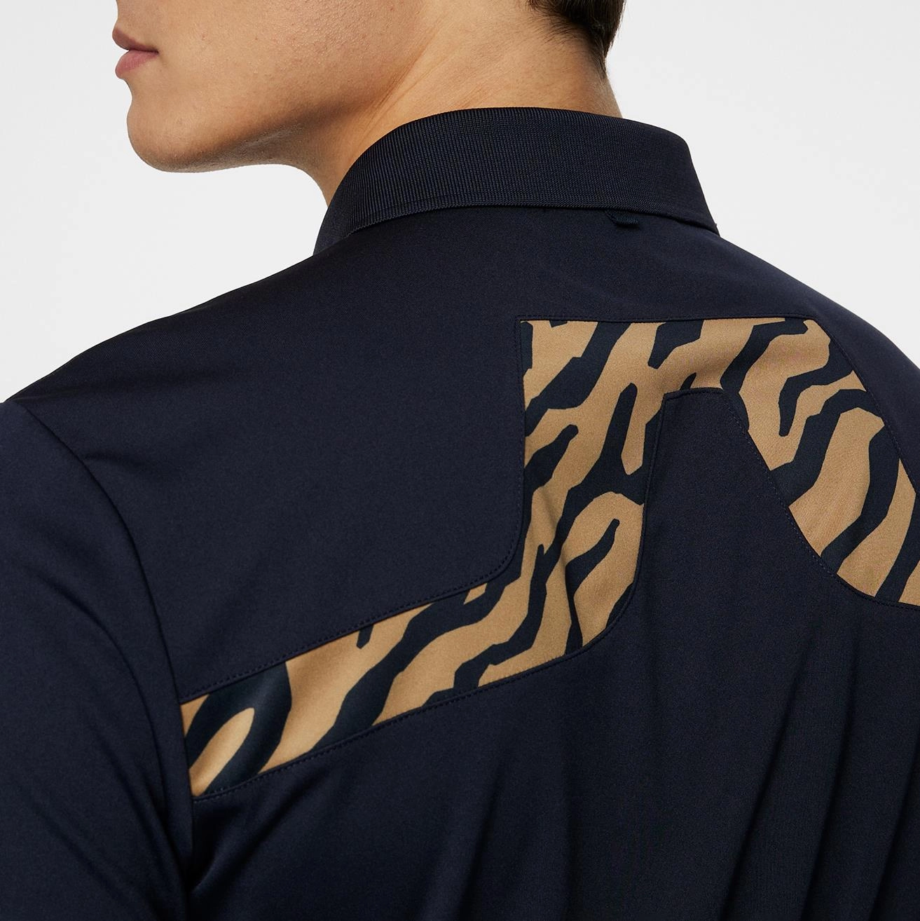 KV Print Regular Fit Polo Tour Tiger Brown J.Lindeberg Golfwear for Men