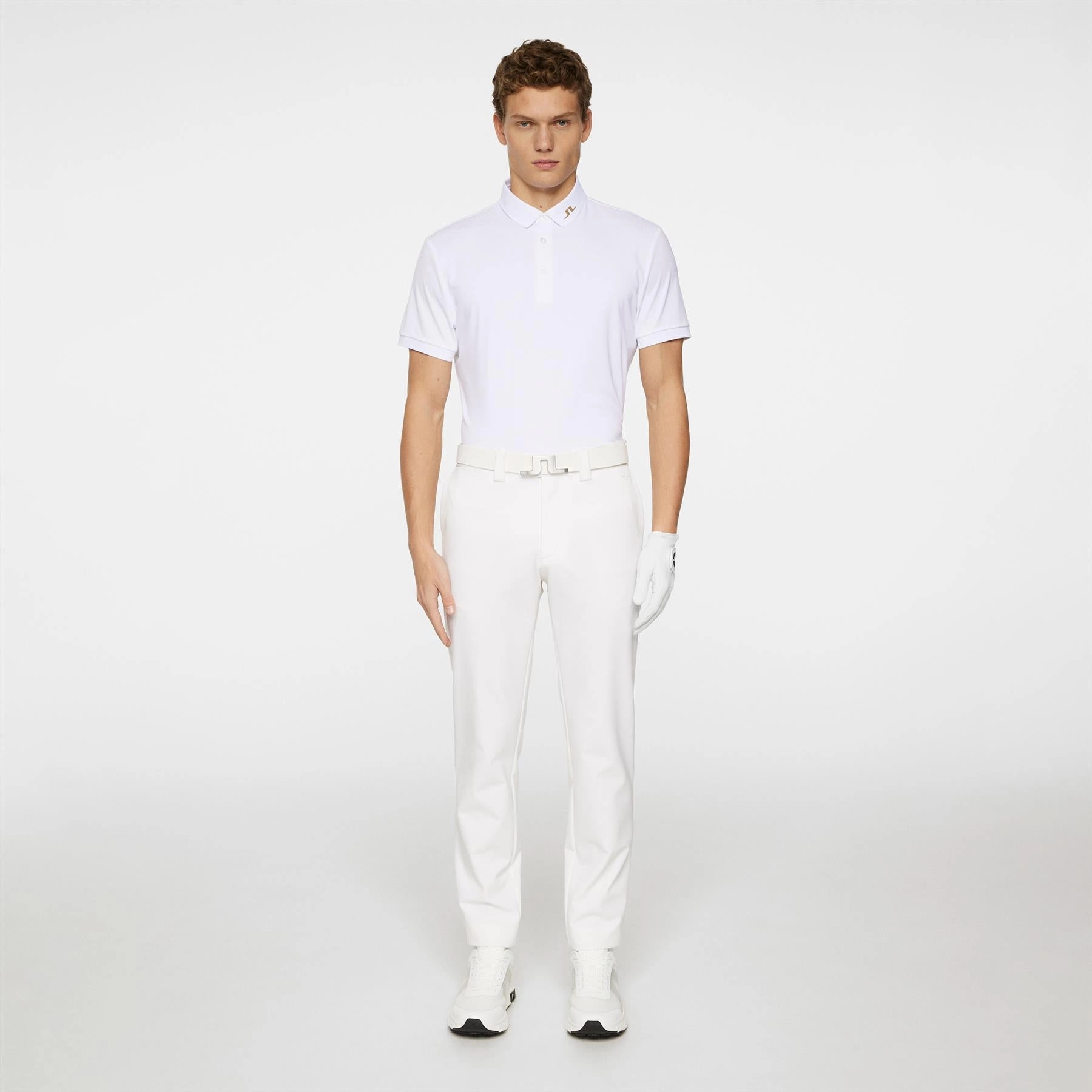 KV Regular Fit Polo White J.Lindeberg Golfwear for Men