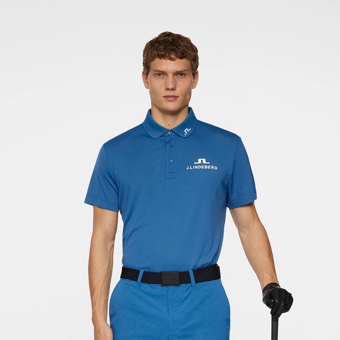 KV Tour Golf Polo Dark Blue J.Lindeberg Golfwear for Men
