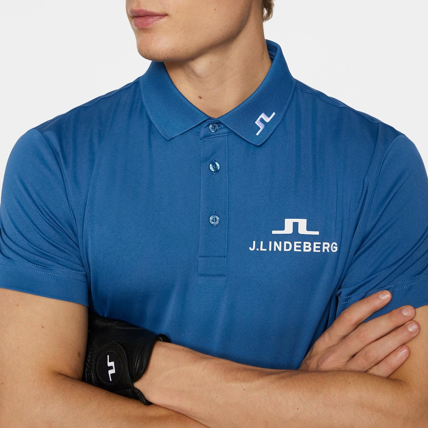 KV Tour Golf Polo Dark Blue J.Lindeberg Golfwear for Men
