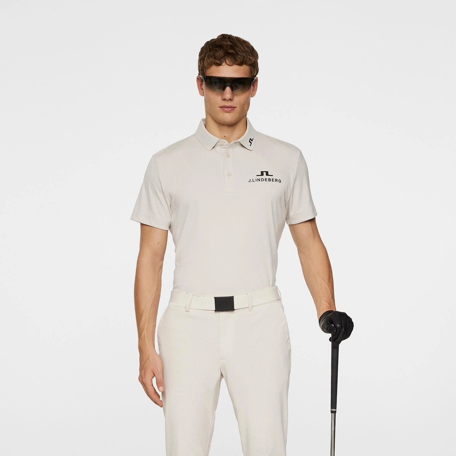 KV Tour Golf Polo Moonbeam J.Lindeberg Golfwear for Men