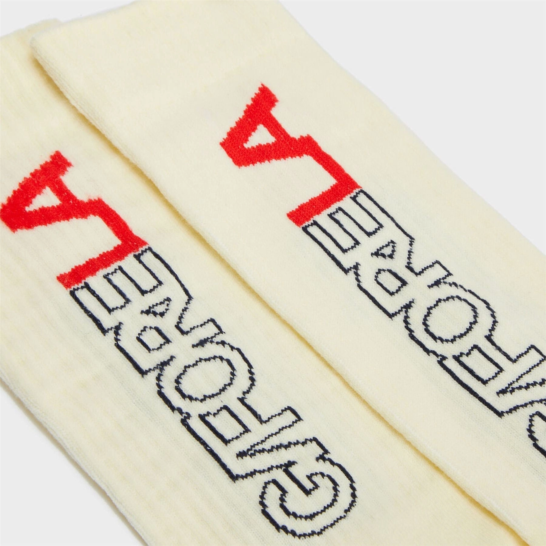 LA Ribbed Crew Socks Poppy G/Fore Men's Fashion