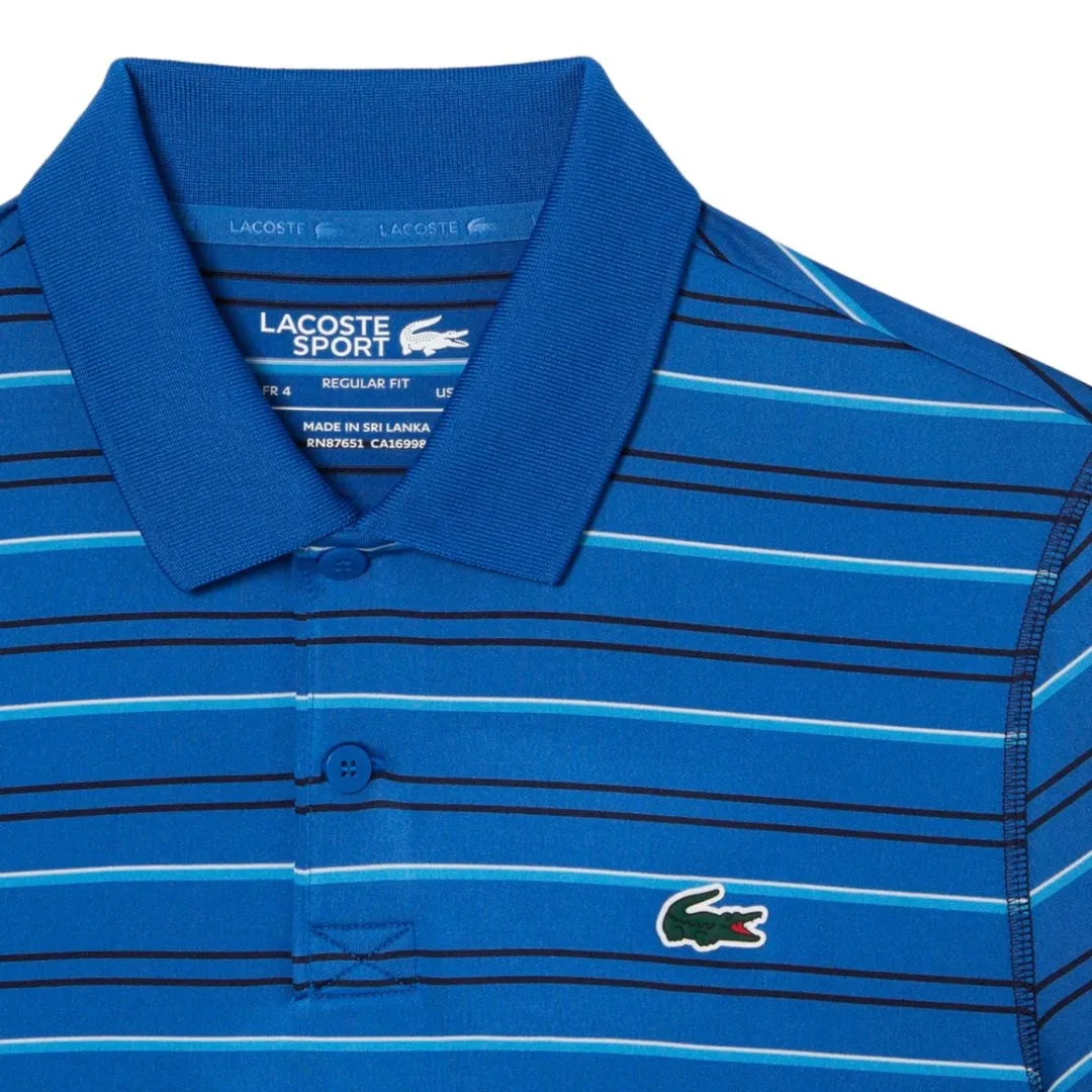 Lacoste Polyester Stripe Golf Polo Shirt DH5182