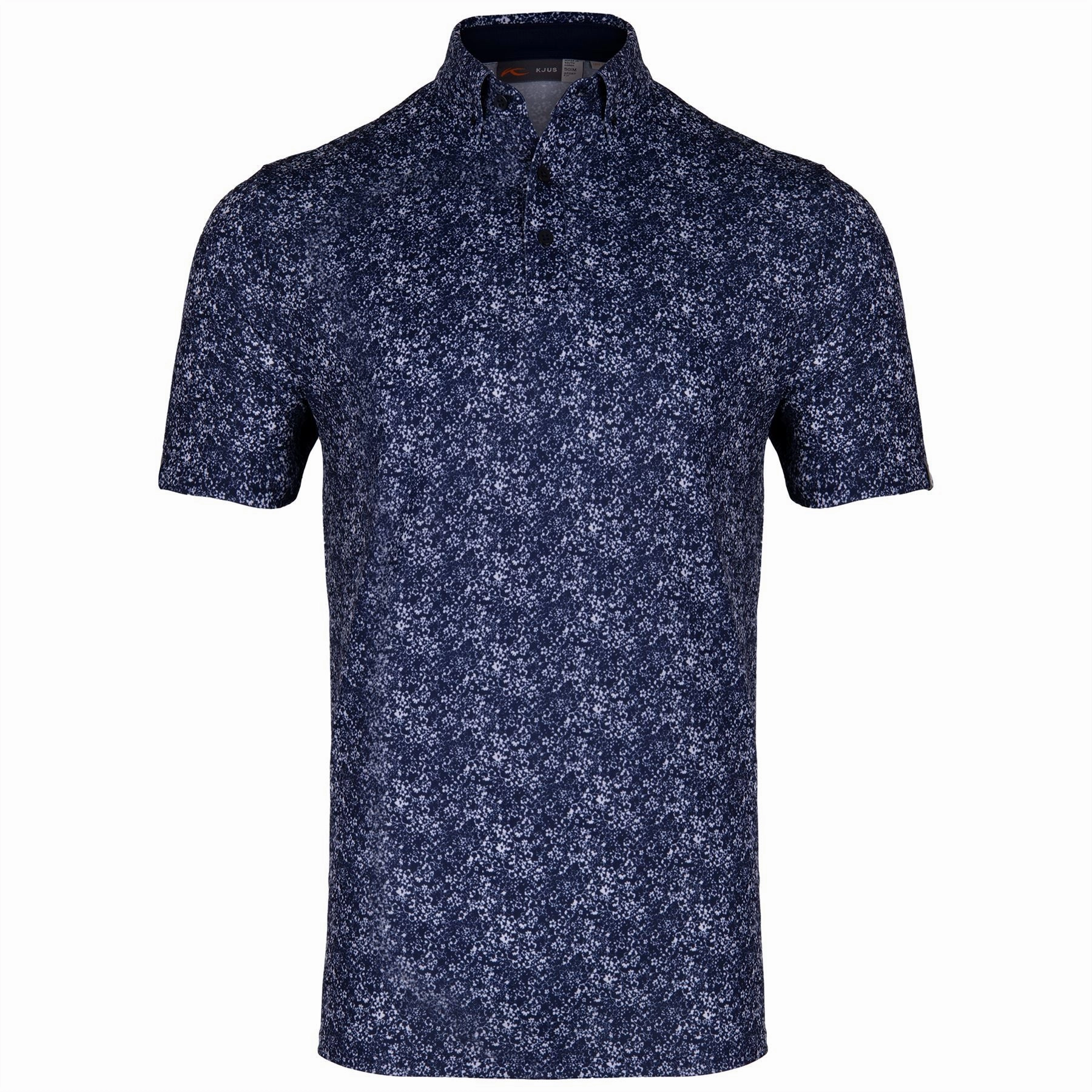 Lance Printed Polo Atlanta Blue/White KJUS Men's Performance Clothing