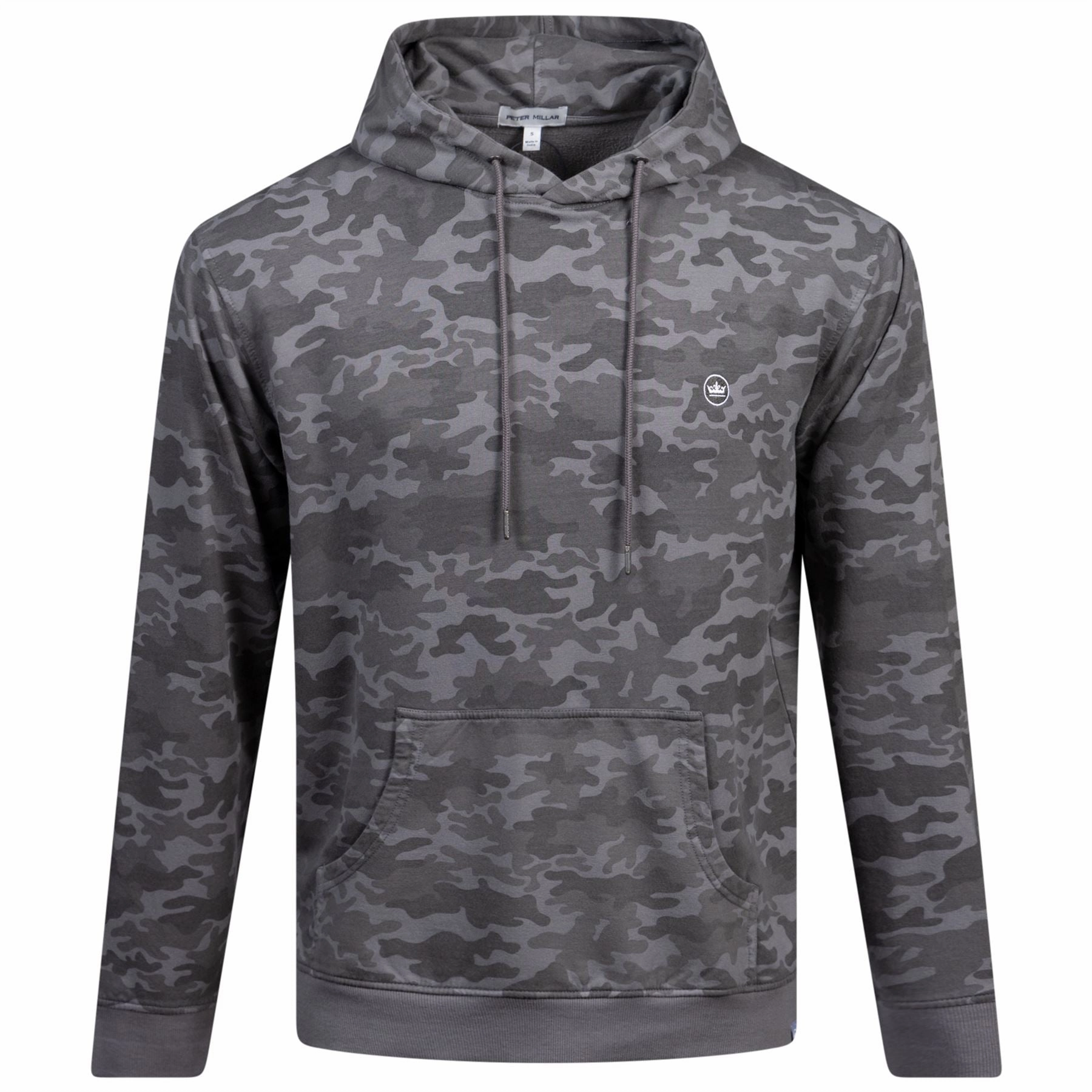 Lava Wash Camo Printed Hoodie Gale Grey Peter Millar clothing for men