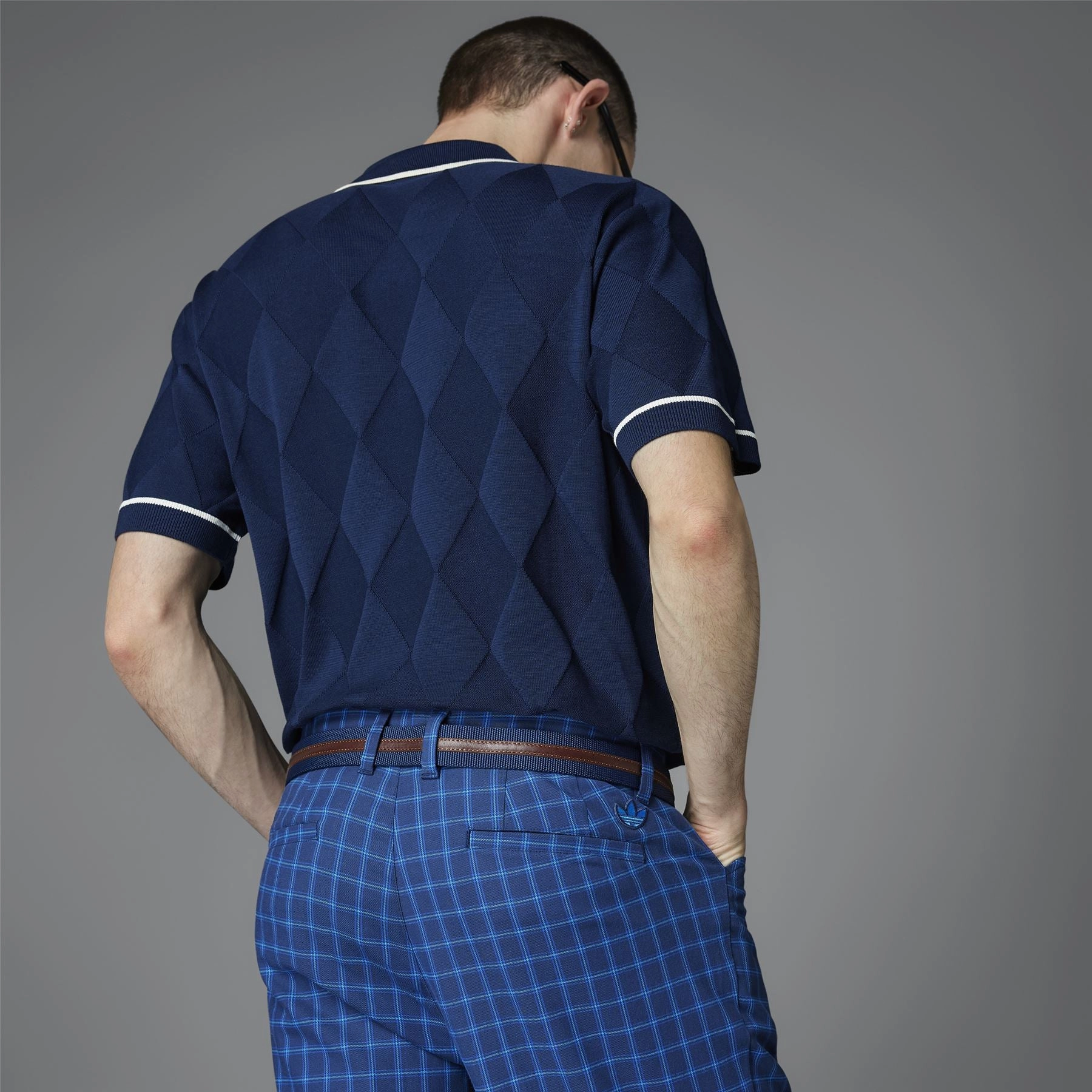 Leather Golf Belt Night Indigo Adidas Men's Apparel