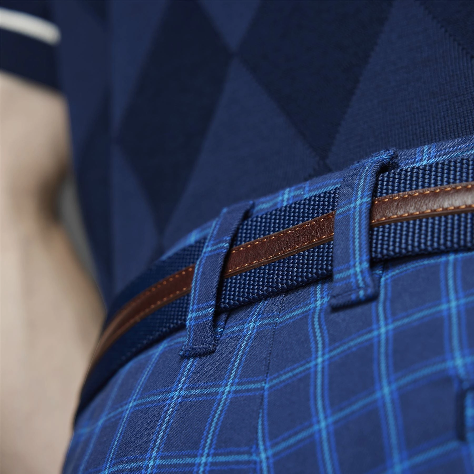 Leather Golf Belt Night Indigo Adidas Men's Apparel