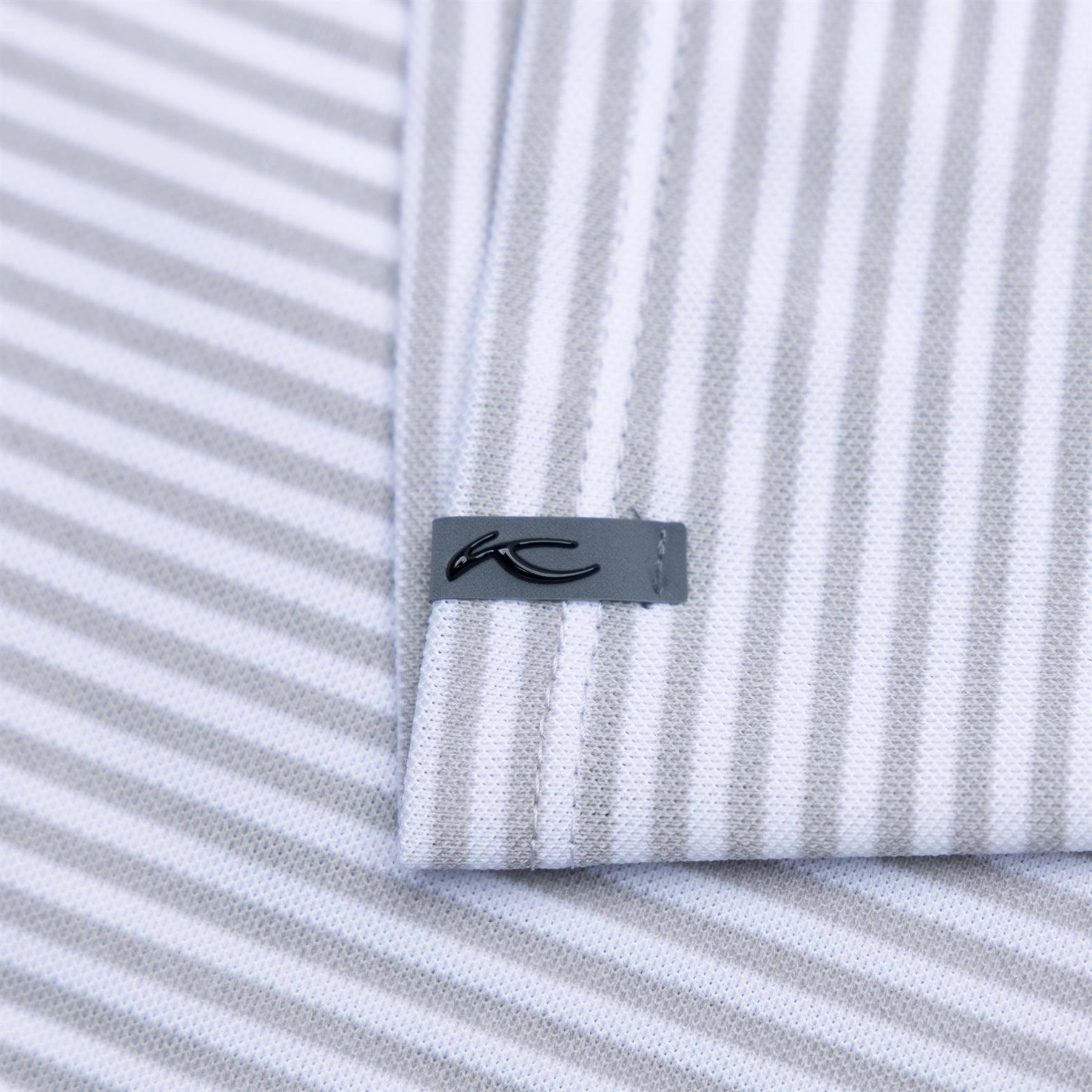 Lee Stripe Stretch Polo Alloy/White KJUS Men's Performance Clothing