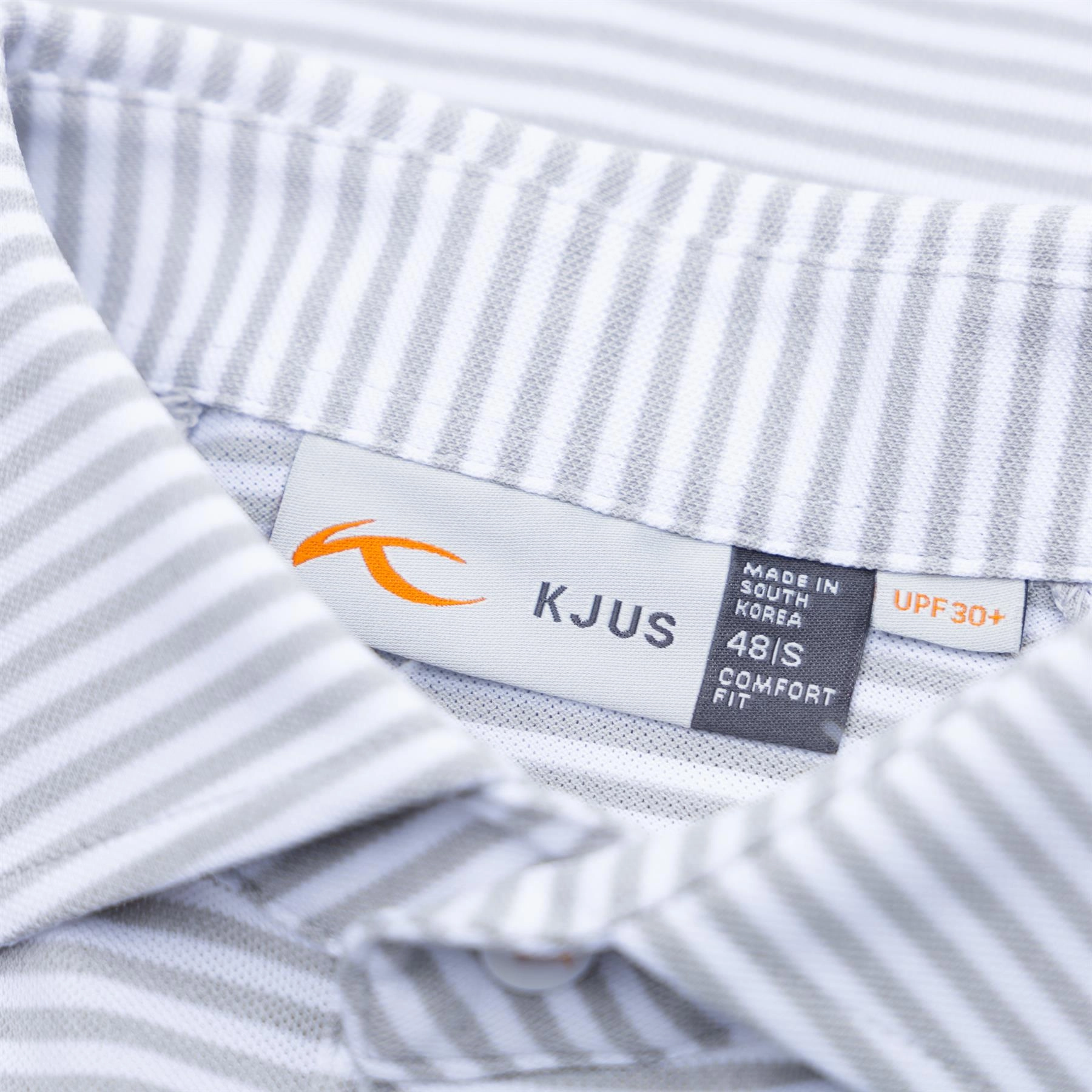Lee Stripe Stretch Polo Alloy/White KJUS Men's Performance Clothing