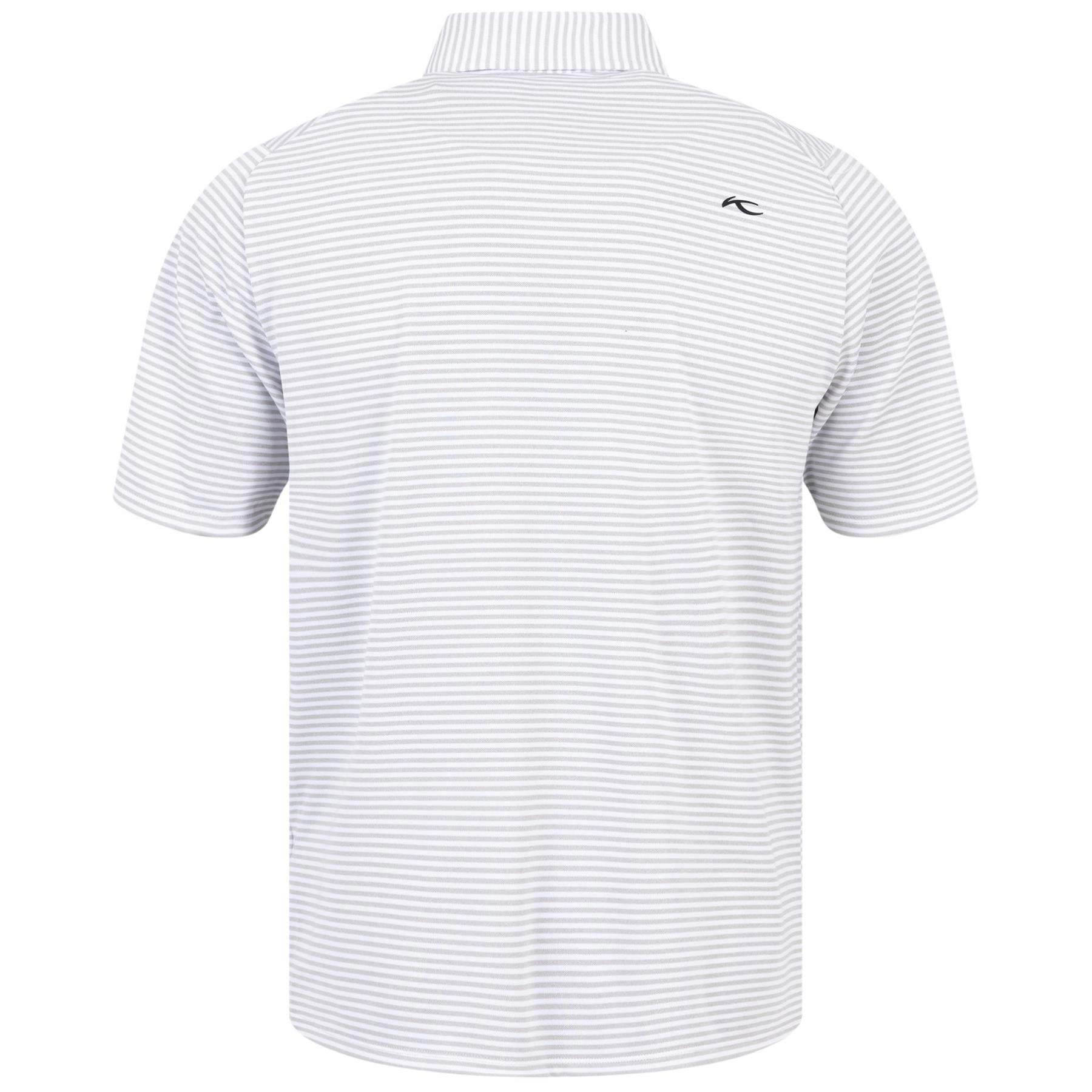 Lee Stripe Stretch Polo Alloy/White KJUS Men's Performance Clothing