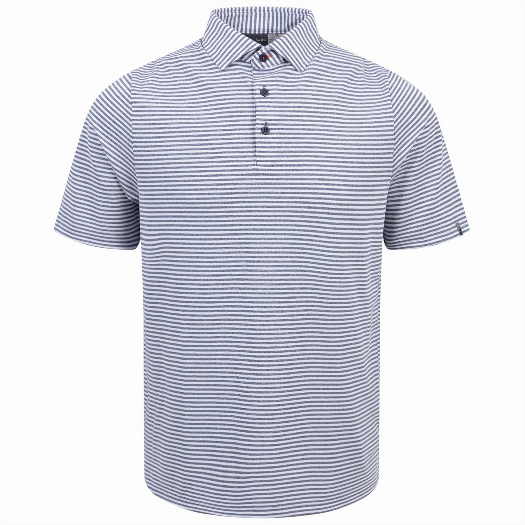 Lee Stripe Stretch Polo Atlanta Blue/White KJUS Men's Performance Clothing