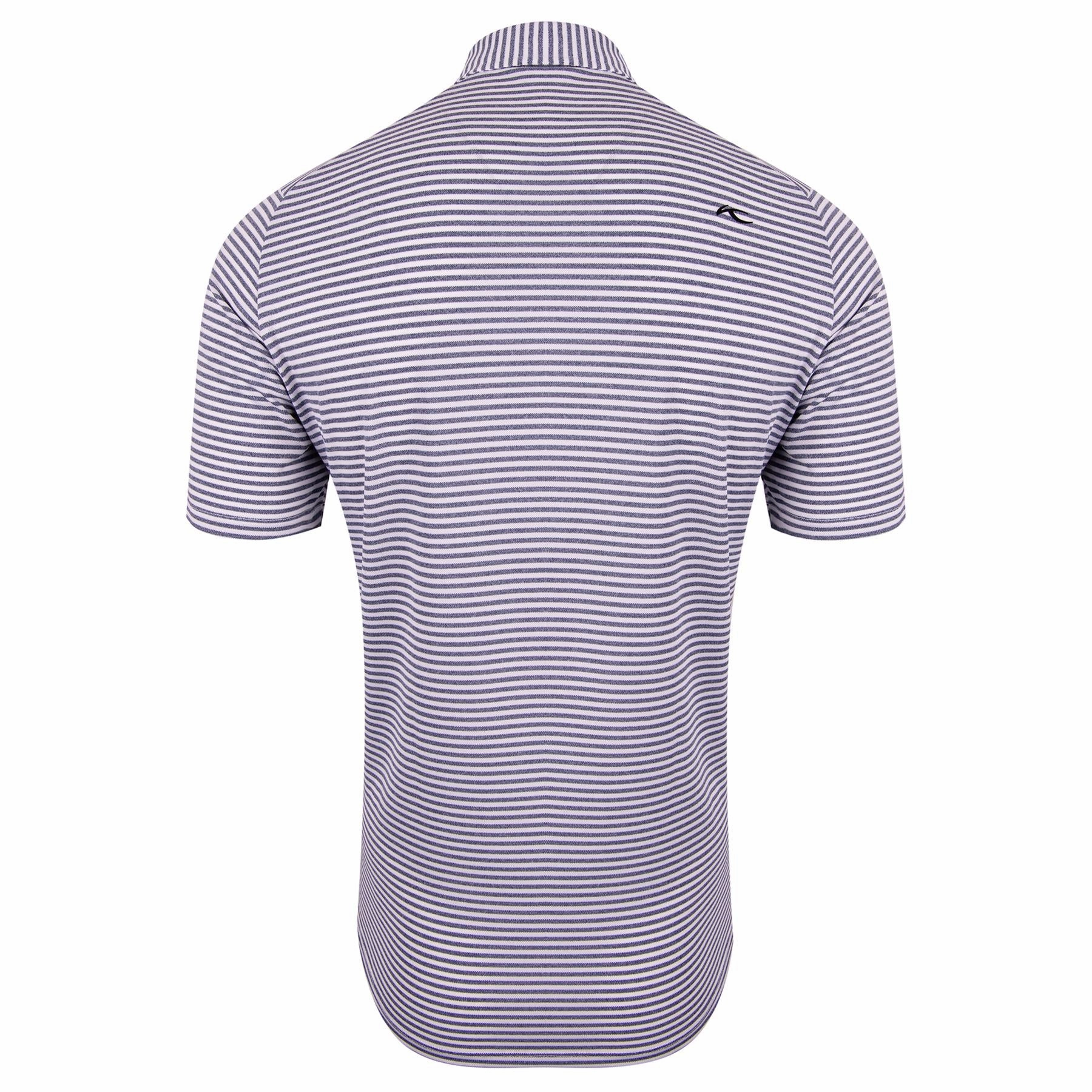 Lee Stripe Stretch Polo Atlanta Blue/White KJUS Men's Performance Clothing