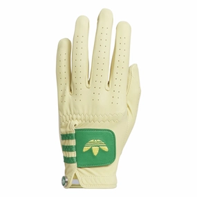 Left Hand Leather Golf Glove Yellow Adidas sportswear for men