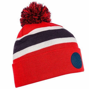 Leighton INTERFACE-1 Beanie Navy/Red/White Galvin Green men's golf outerwear