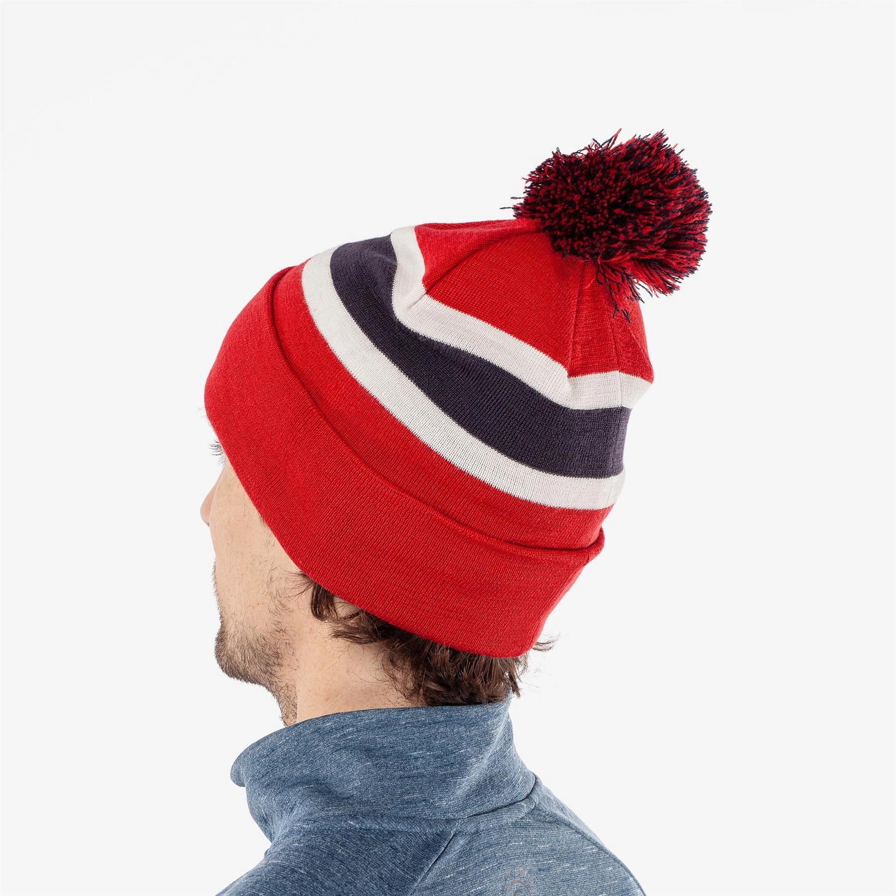 Leighton INTERFACE-1 Beanie Navy/Red/White Galvin Green Men's Apparel