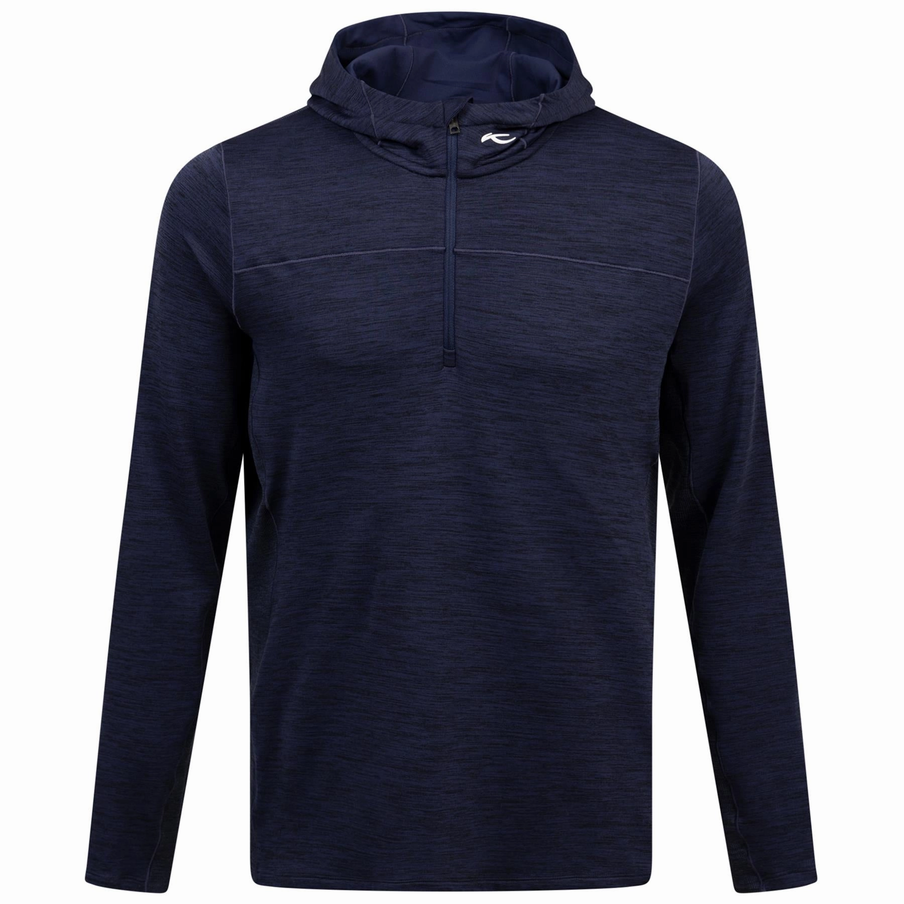 Liam Hooded Half Zip Mid Layer Atlanta Blue Kjus men's performance outerwear