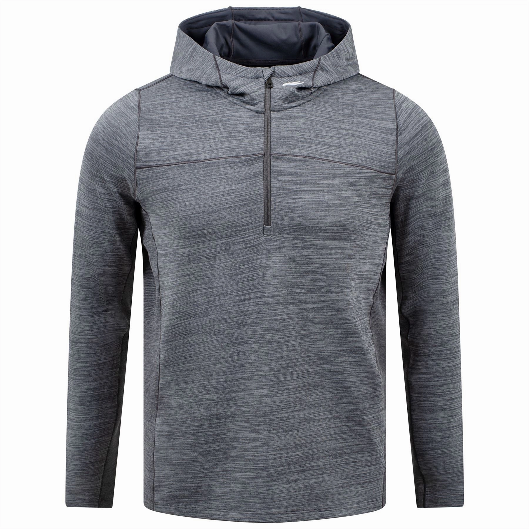 Liam Hooded Half Zip Mid Layer Steel Grey Kjus men's performance outerwear