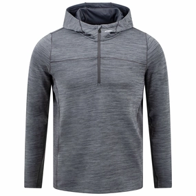 Liam Hooded Half Zip Mid Layer Steel Grey Kjus men's performance outerwear