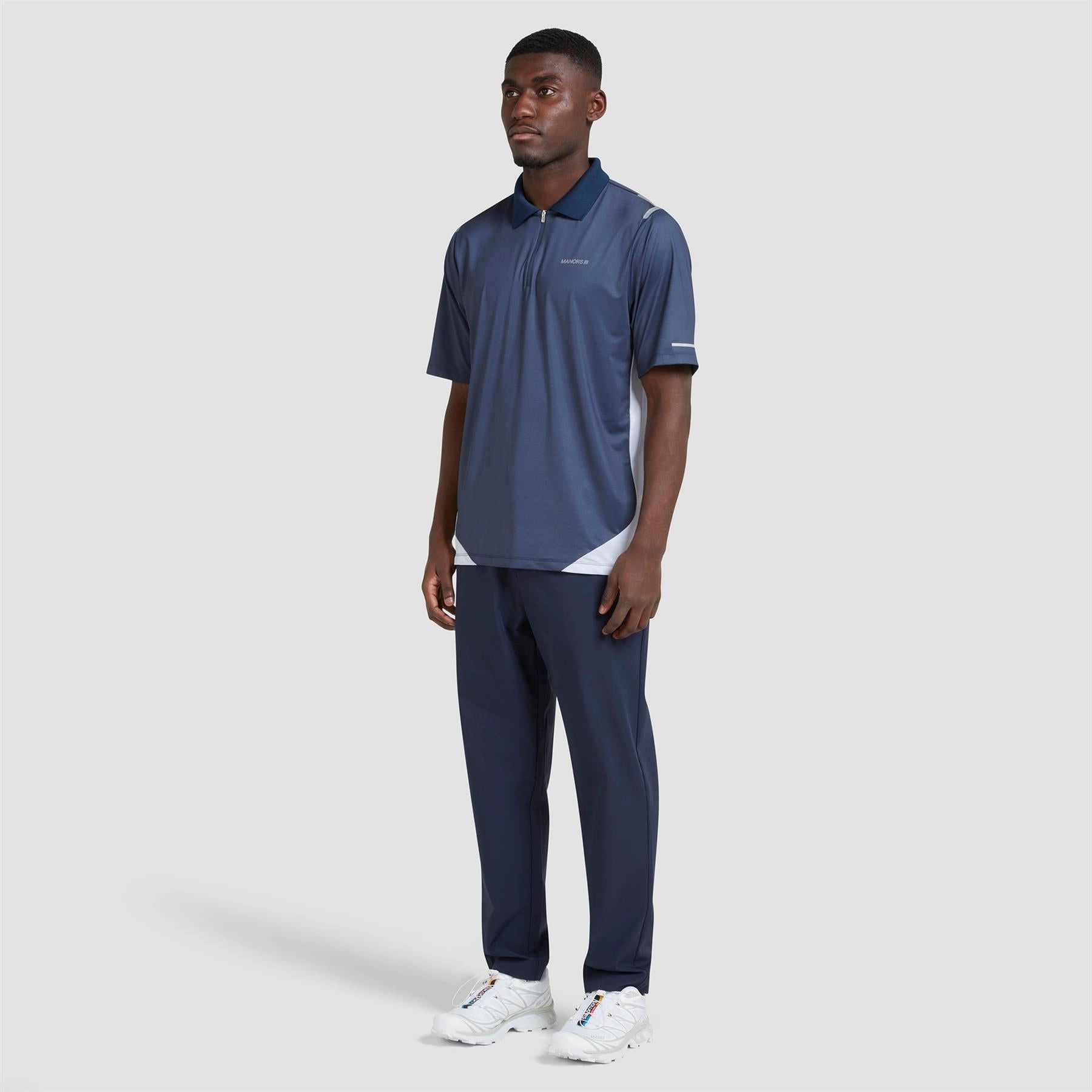 Lightweight Course Trousers Navy Manors mens classic apparel