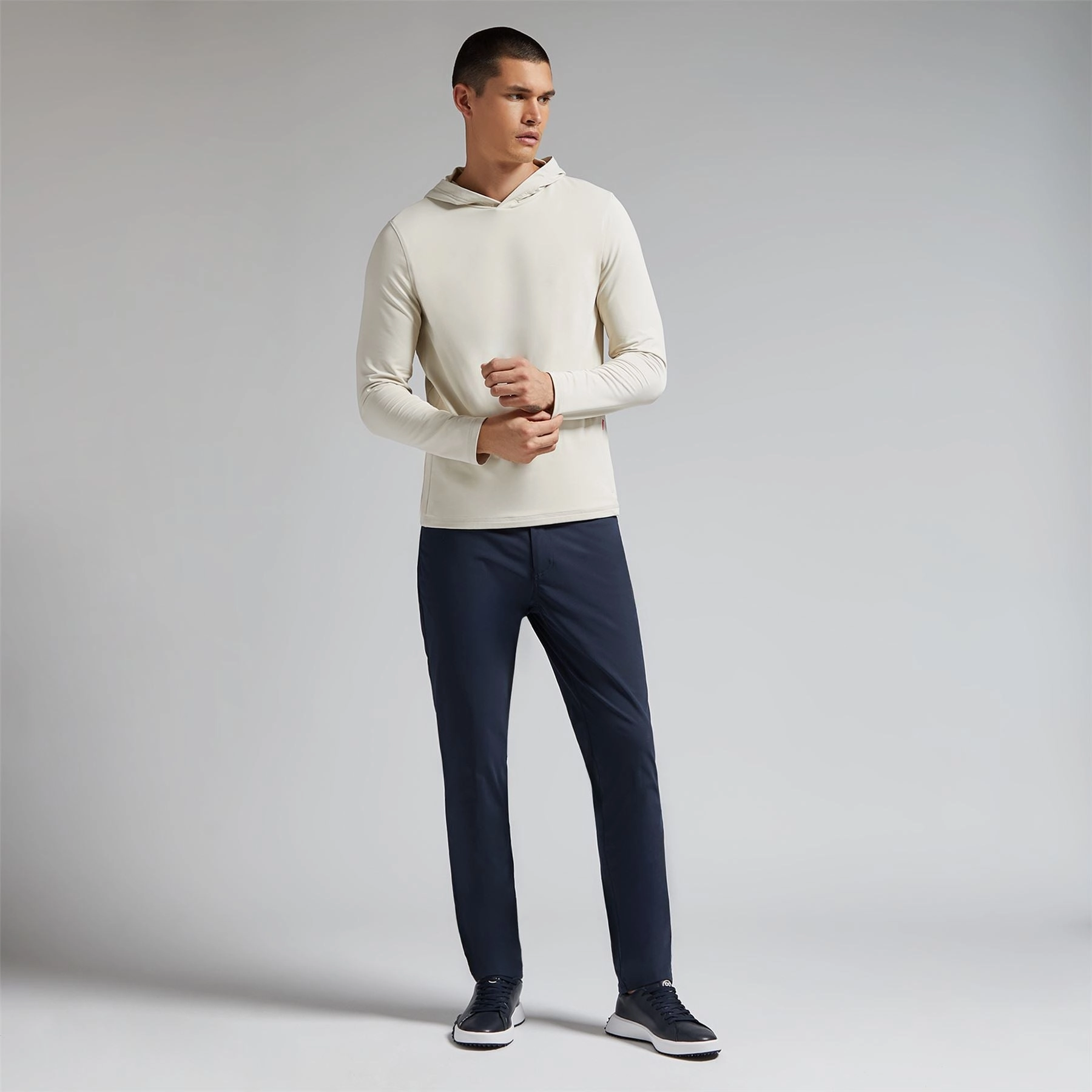 Lightweight French Terry Hoodie Stone G/Fore men's golf fashion