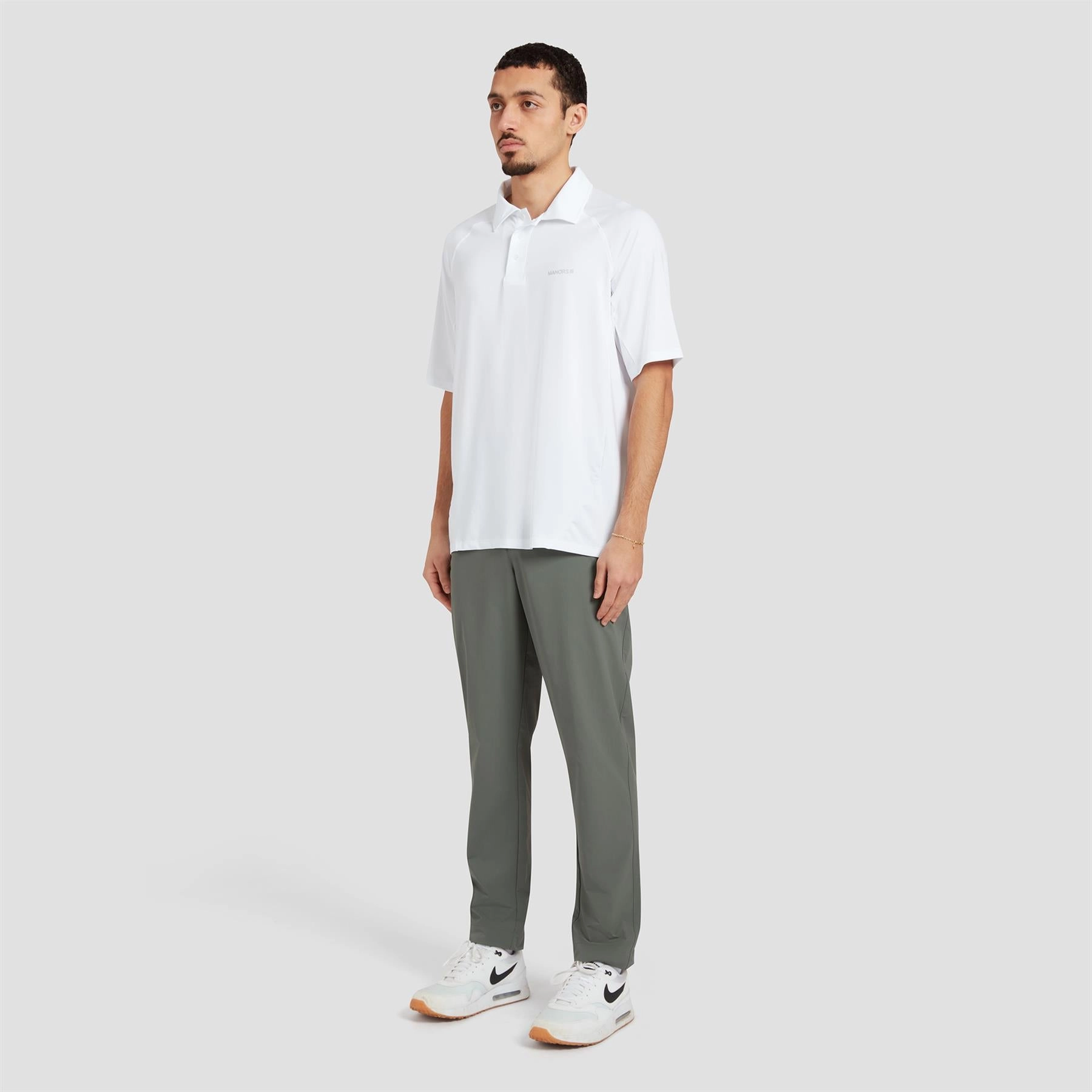 Lightweight Polo White Manors mens classic apparel