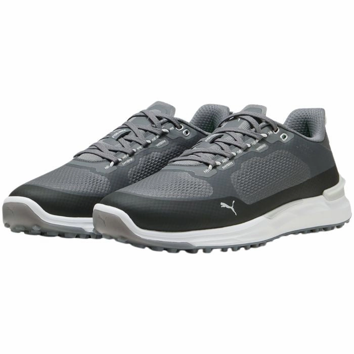 Puma Men's Ignite Elevate X Spikeless Golf Shoes - Slate Sky/Puma Black/Ash Gray Stylish Sneakers On White, Unisex Sneakers, Classic Design Sneakers