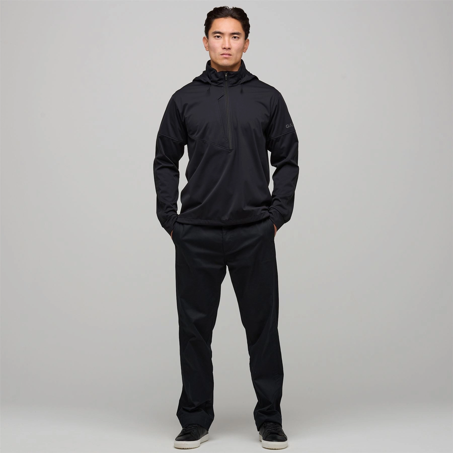 Luke CONCEPT Hooded Windproof Jacket Black Galvin Green Men's Apparel
