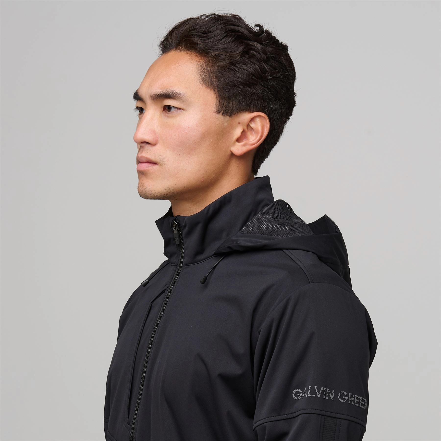 Luke CONCEPT Hooded Windproof Jacket Black Galvin Green Men's Apparel