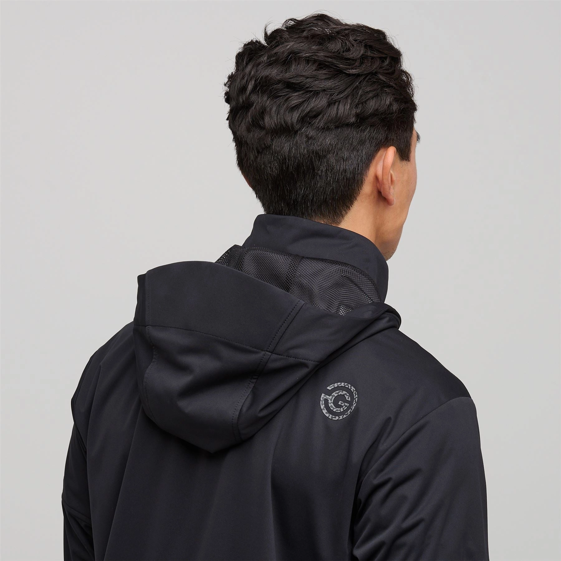 Luke CONCEPT Hooded Windproof Jacket Black Galvin Green Men's Apparel