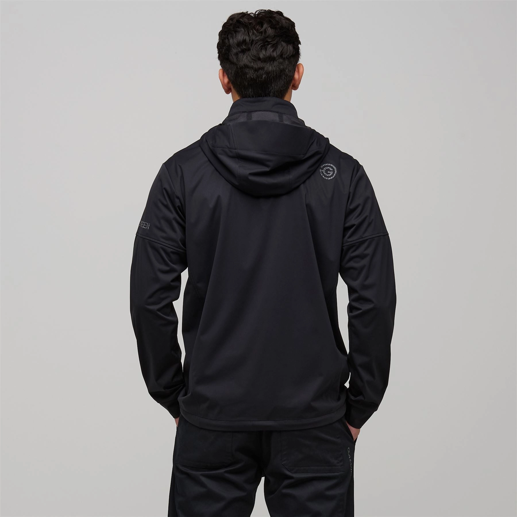 Luke CONCEPT Hooded Windproof Jacket Black Galvin Green Men's Apparel