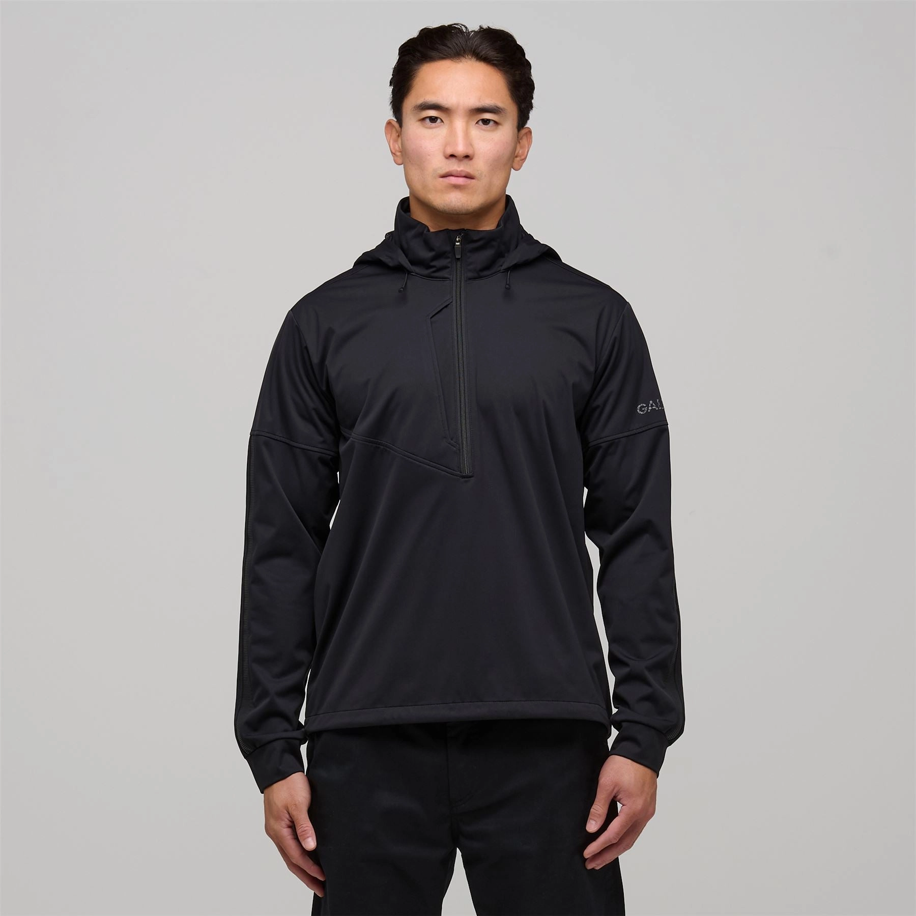Luke CONCEPT Hooded Windproof Jacket Black Galvin Green men's golf outerwear