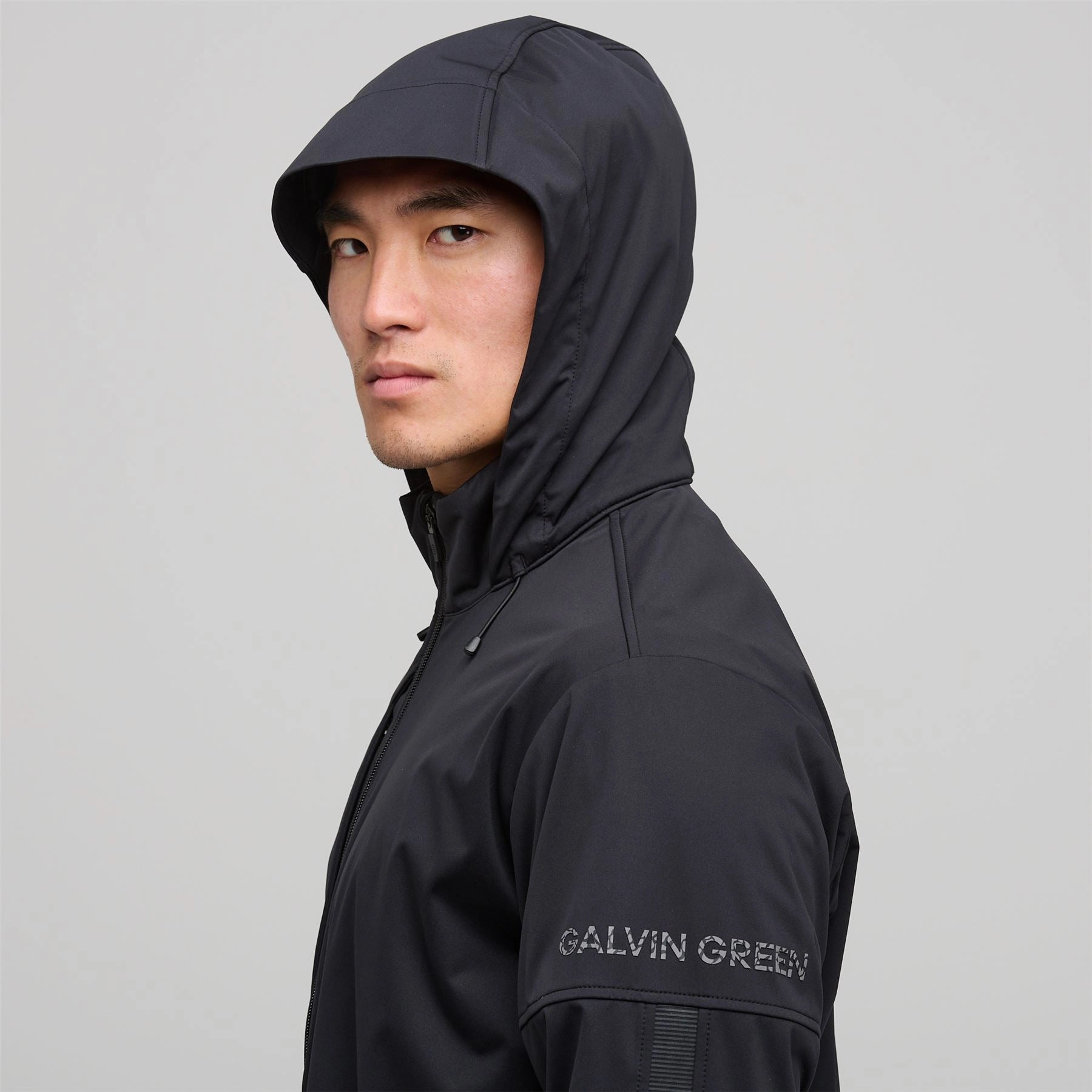 Luke CONCEPT Hooded Windproof Jacket Black Galvin Green Men's Apparel