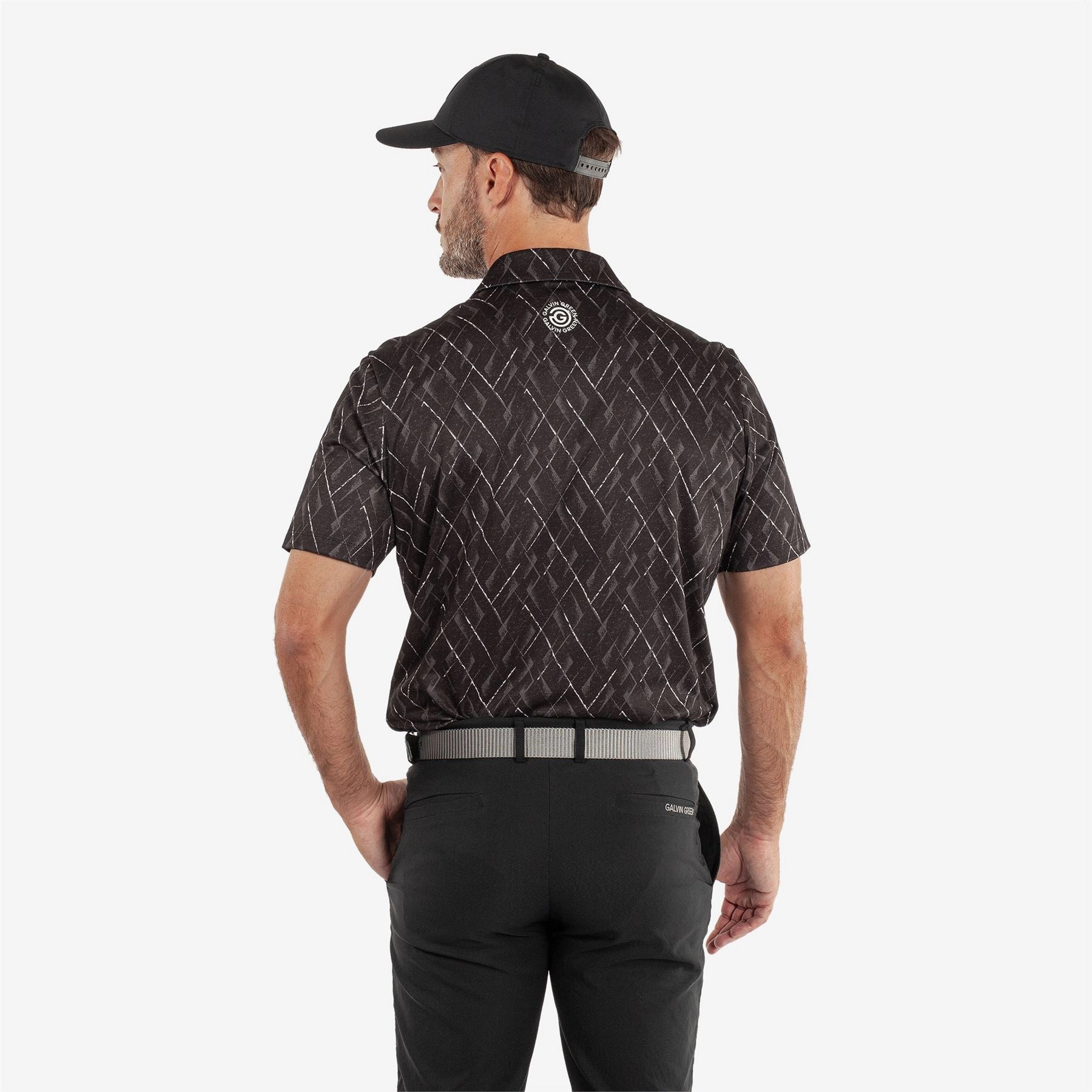 Mads VENTIL8  Polo Black Galvin Green Men's Apparel