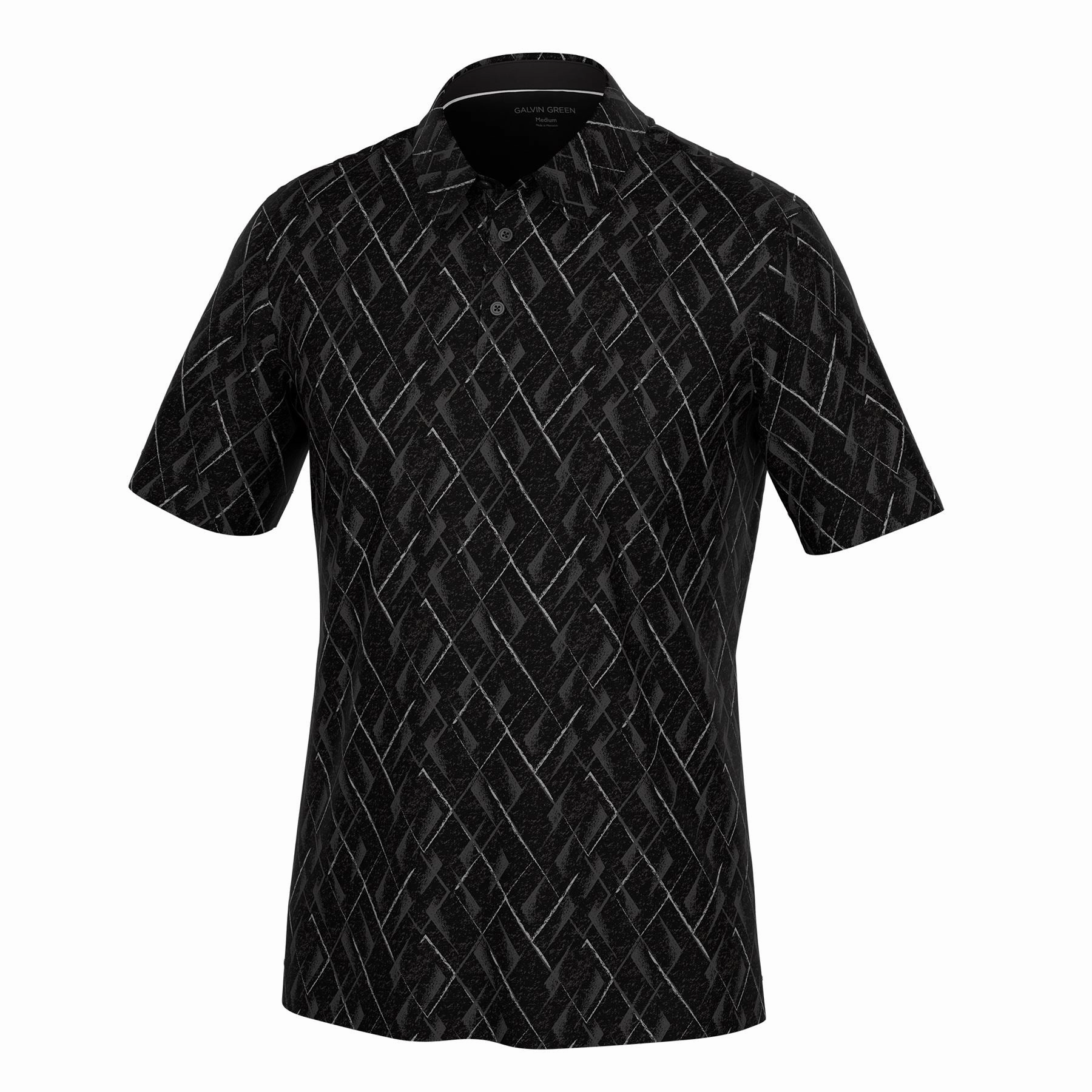 Mads VENTIL8  Polo Black Galvin Green men's golf outerwear