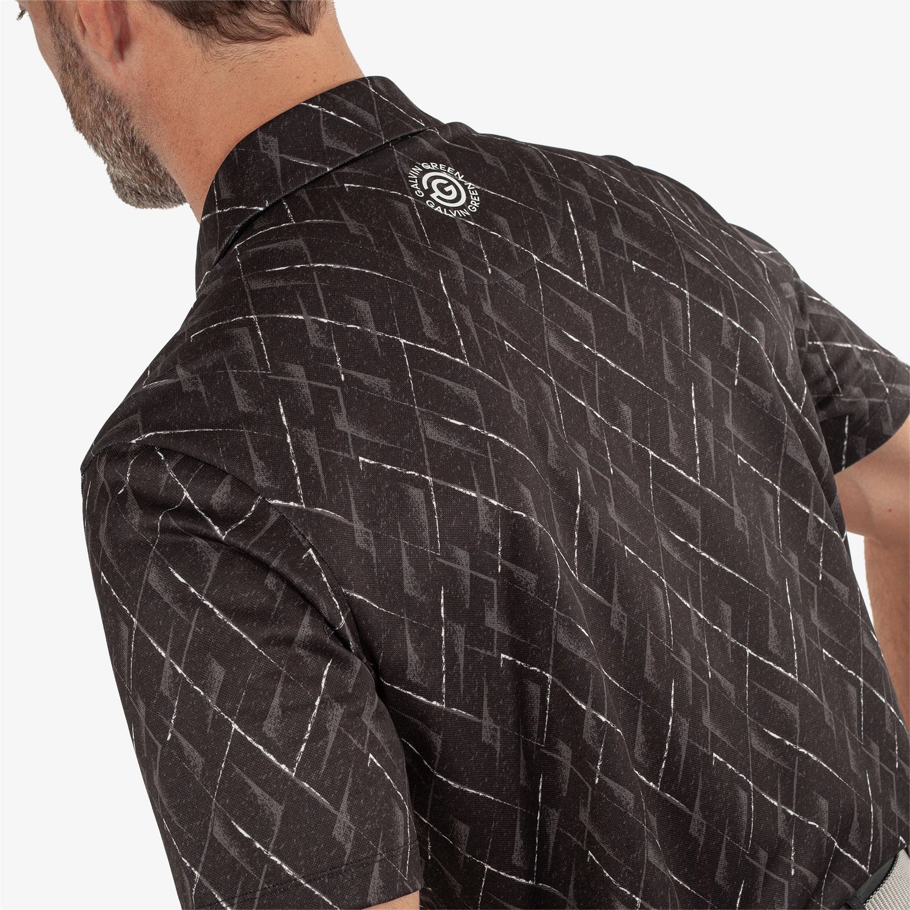 Mads VENTIL8  Polo Black Galvin Green Men's Apparel