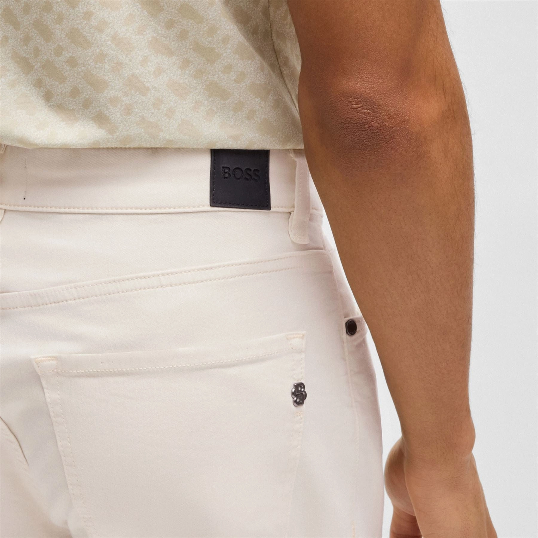 Maine Trousers Open White Boss Men's Fashion