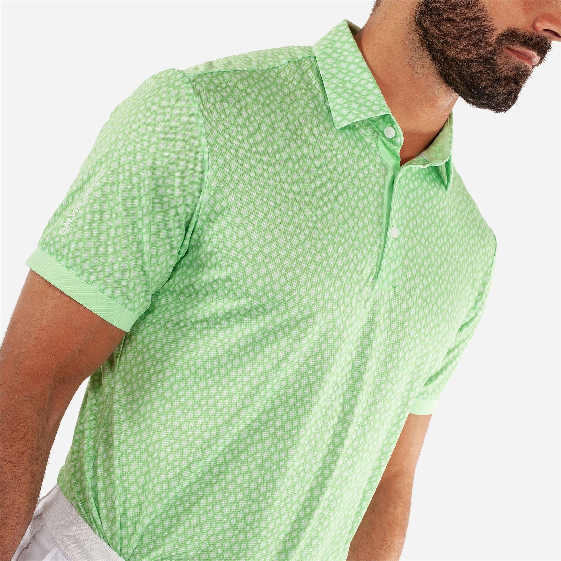 Manuel VENTIL8  Polo Fresh Green/White Galvin Green Men's Apparel